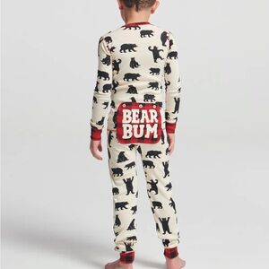 Little Blue House Black Bear Bum Butt Flap All in One Pajamas Kids/toddler